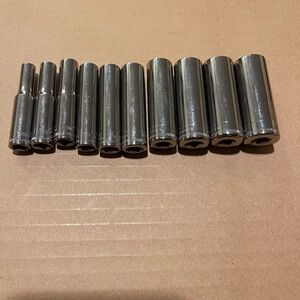 Craftsman 1/4” drive deep 6 point sockets.